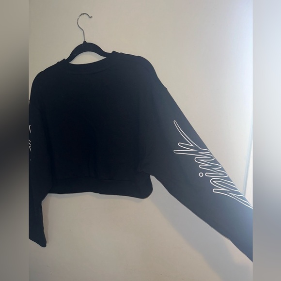 Victoria’s Secret Pink Cropped Crewneck - Black - Size X Small - Picture 3 of 3